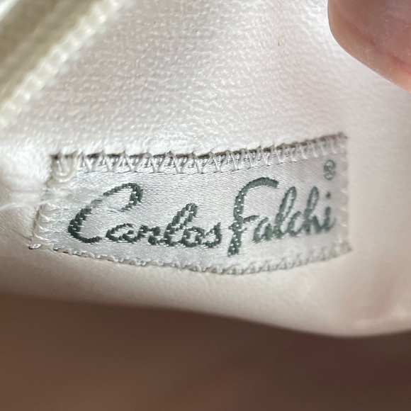 Carlos Falchi’s Rare Vintage White Leather Patchwork Fish Crossbody Bag - Picture 8 of 12